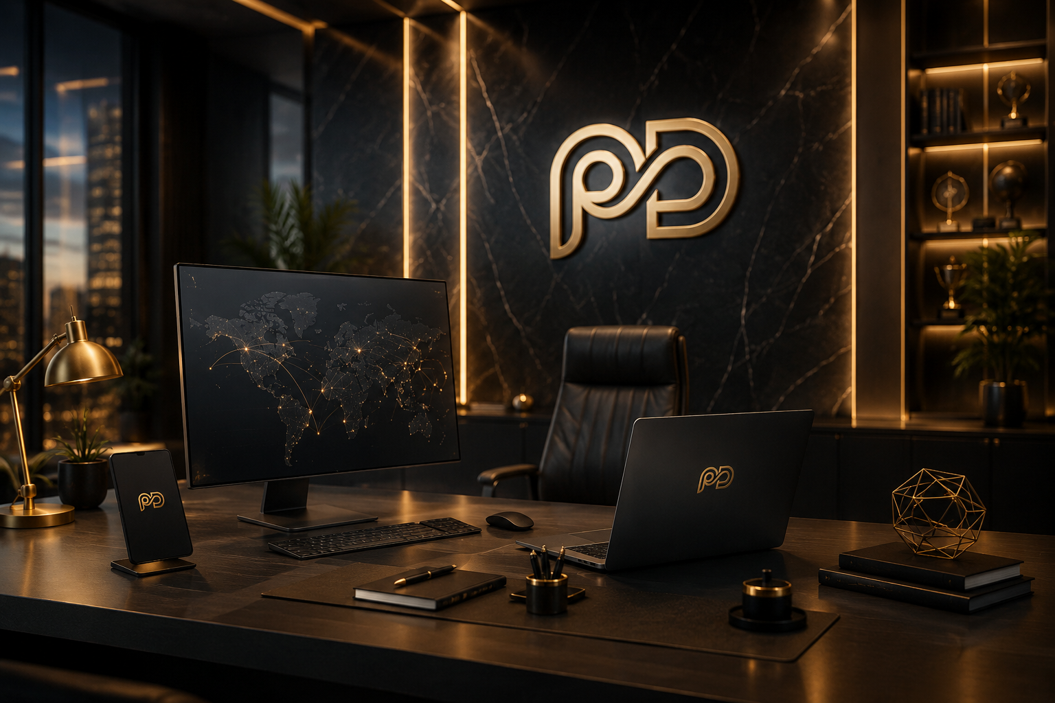 Premium ProxDigi About Us brand workspace and digital solutions visual