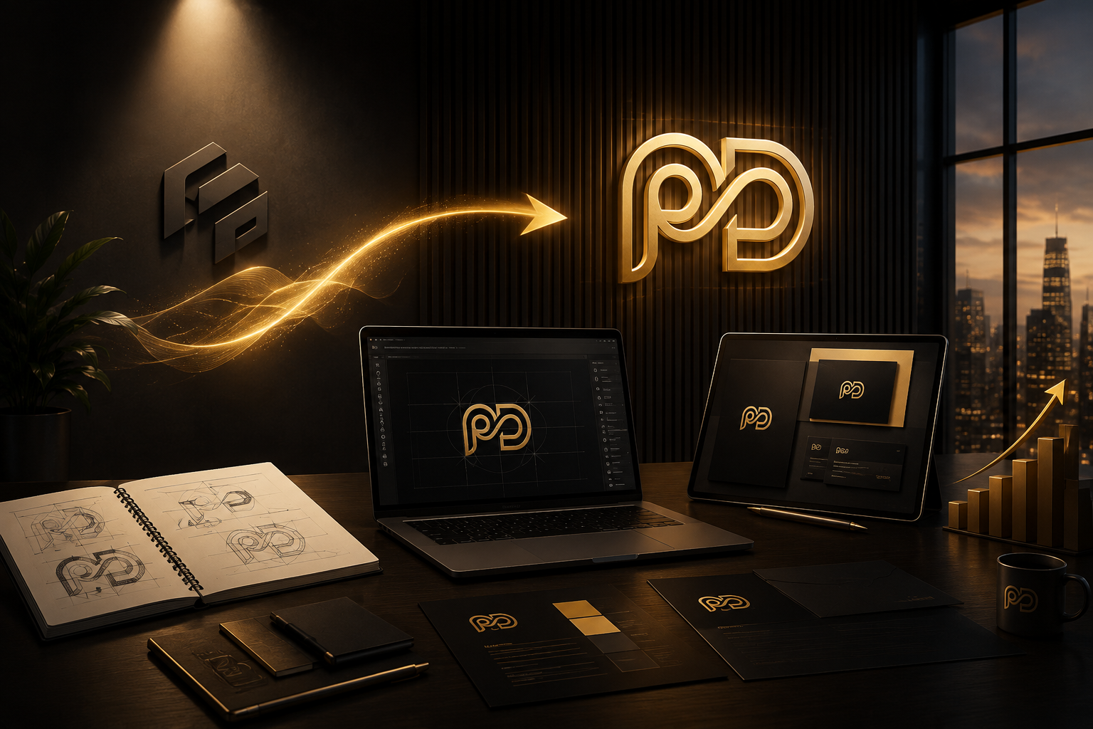 ProxDigi rebrand and premium business identity concept