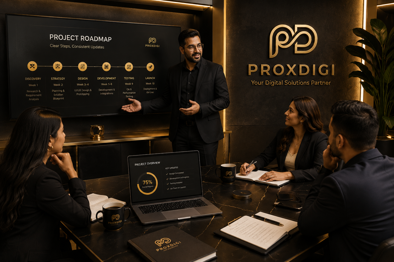 Clear communication, planning and roadmap discussion concept