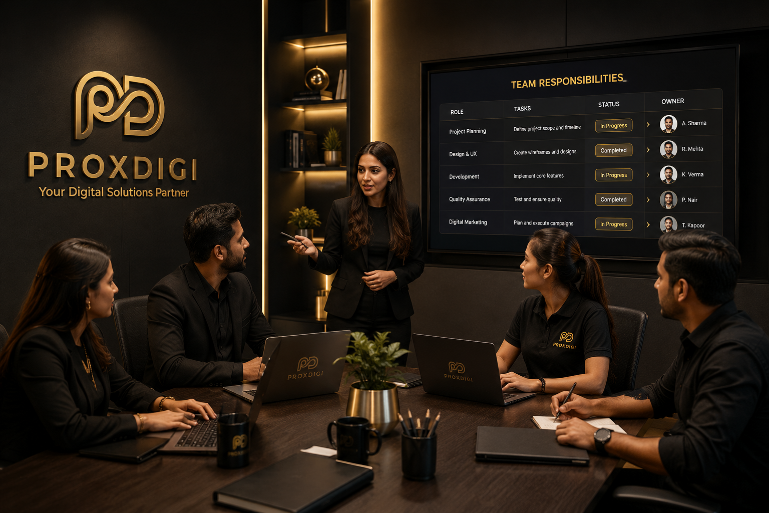 ProxDigi team accountability, project responsibility and professional collaboration
