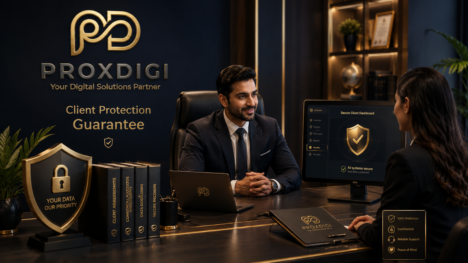 Client protection guarantee and secure documented project handling