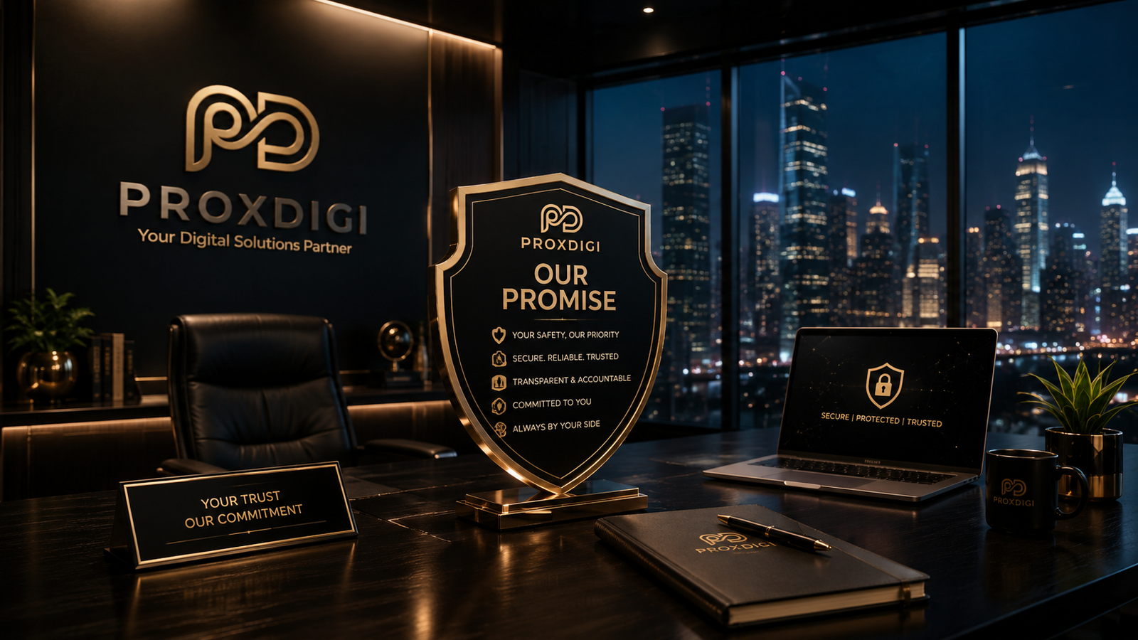 Our Promise from ProxDigi with secure, reliable, and trusted service commitment