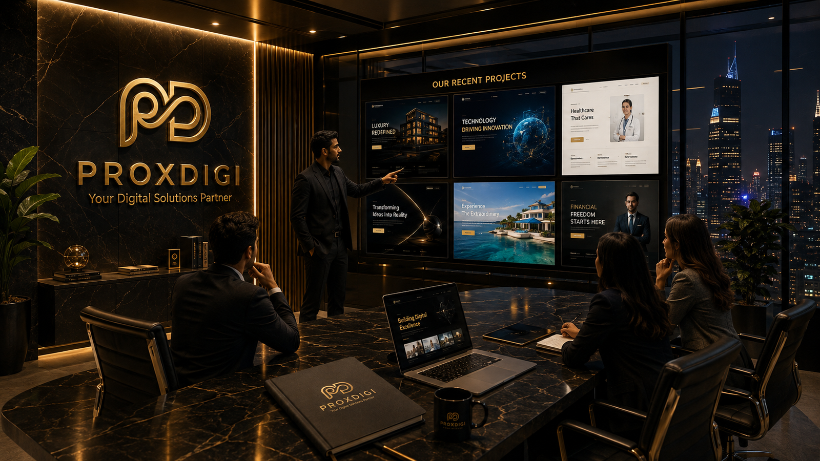 ProxDigi team presenting selected digital projects