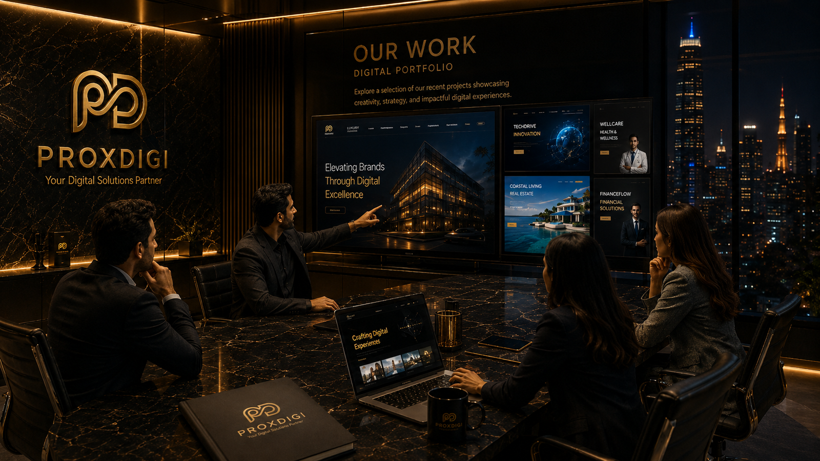 ProxDigi digital portfolio presentation and website project review