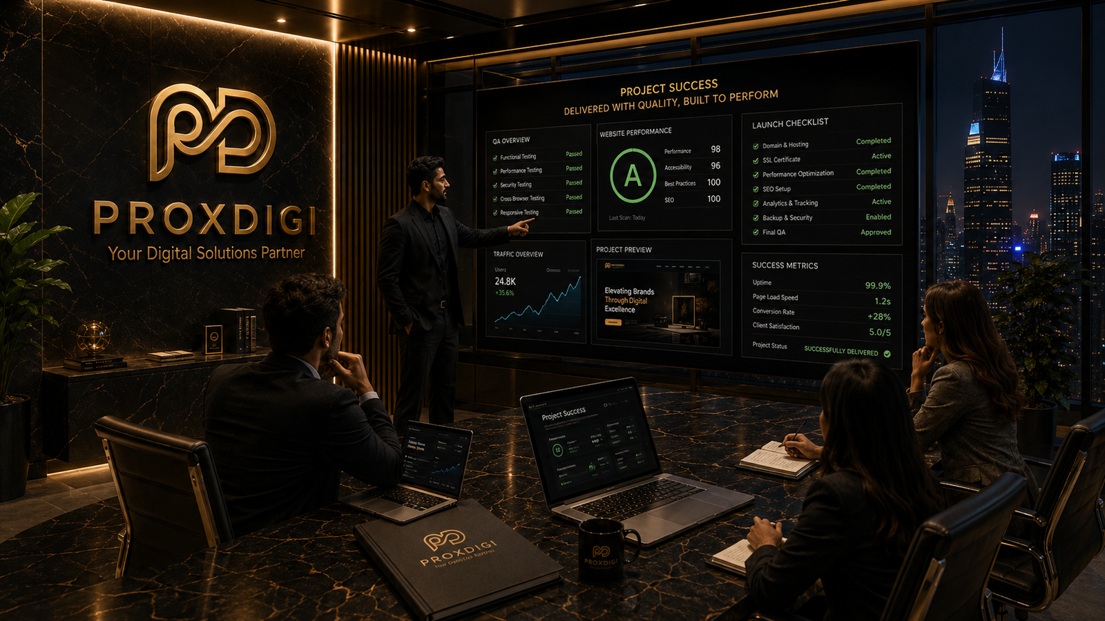 ProxDigi reviewing quality, performance and successful project delivery