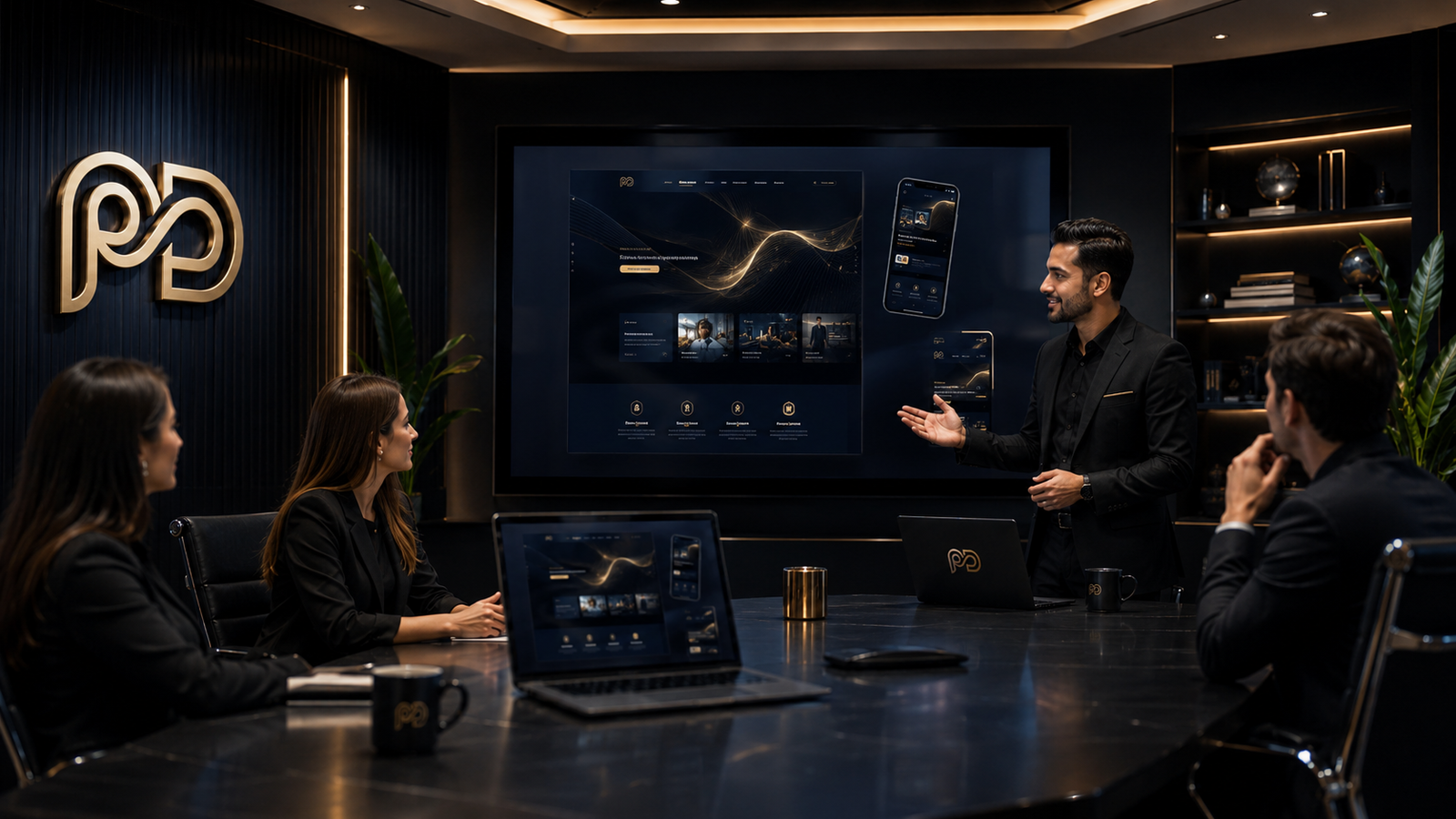 Project delivery presentation with final website review