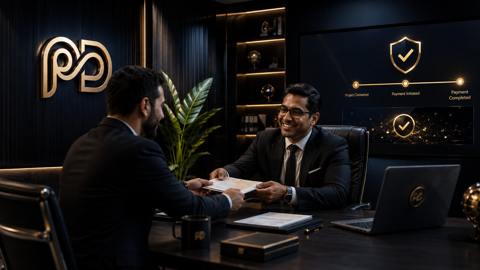 Payment completion through the official company account