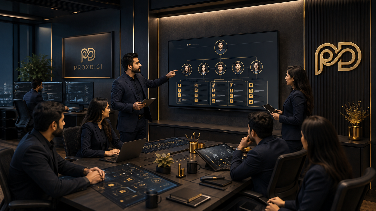 Professional team assignment and project setup