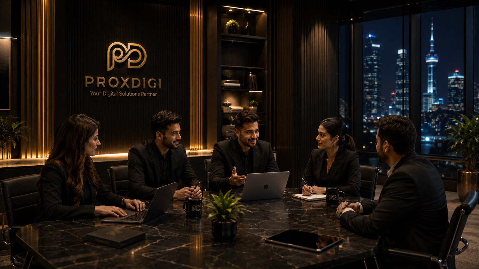 ProxDigi digital agency team ready to collaborate with clients