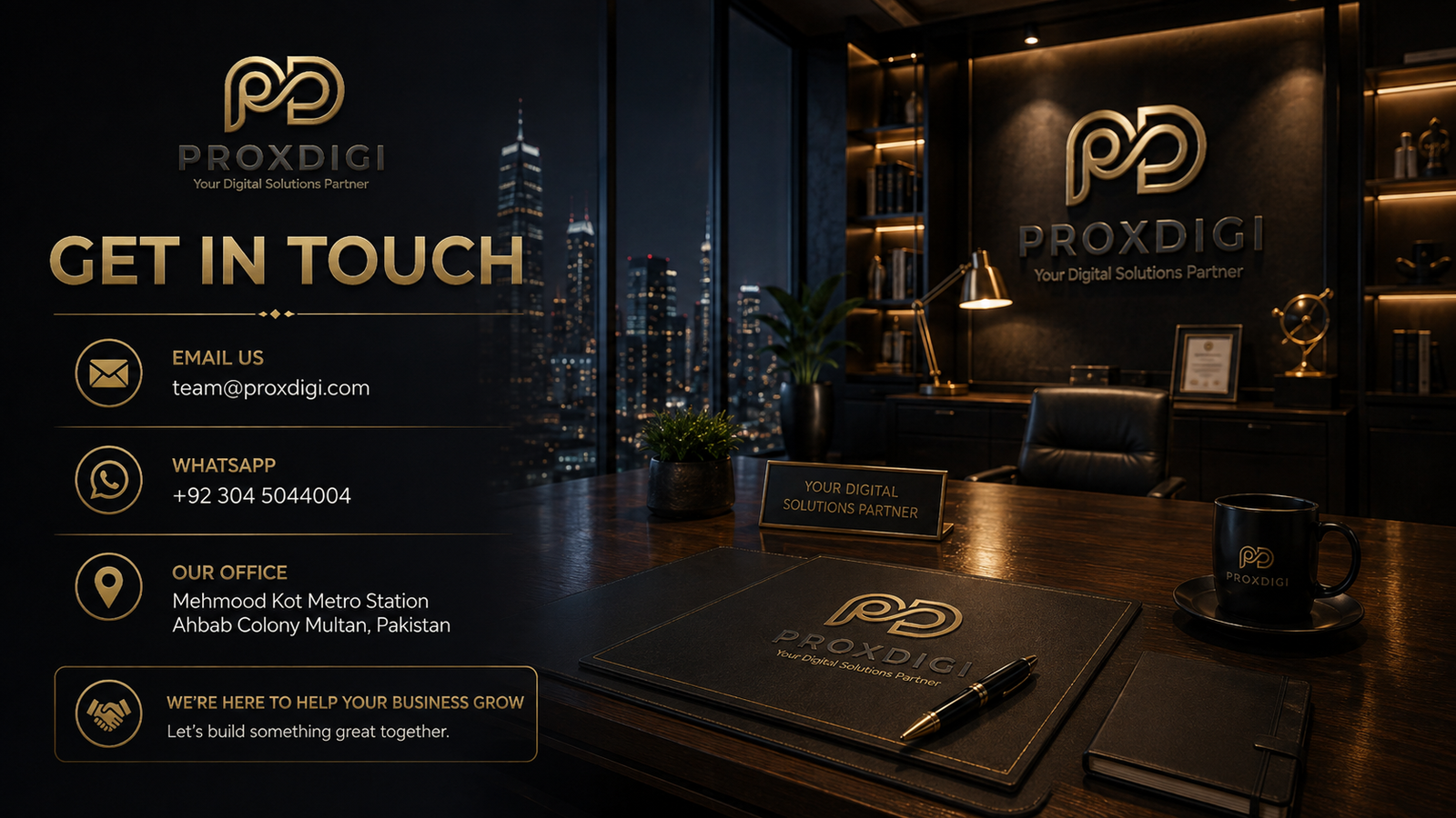 Get in Touch visual for ProxDigi Terms and Condition page